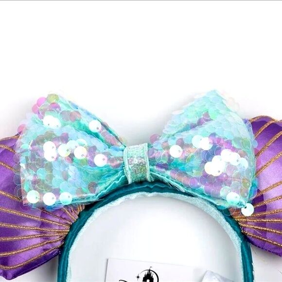 Disney Parks Ears Little Mermaid Ariel Purple Iridescent Minnie Ears main image 4